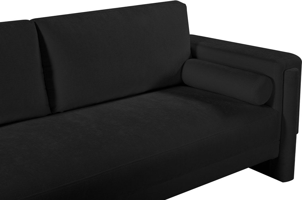 Meridian Furniture - Madeline 89" Black Chenille Fabric Upholstered Sofa - 152Black-S - GreatFurnitureDeal