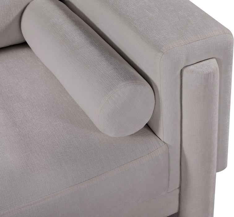 Meridian Furniture - Madeline 89" Grey Chenille Fabric Upholstered Sofa - 152Grey-S - GreatFurnitureDeal