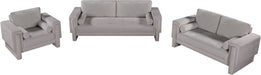 Meridian Furniture - Madeline 89" Grey Chenille Fabric Upholstered Sofa - 152Grey-S - GreatFurnitureDeal