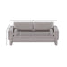 Meridian Furniture - Madeline 89" Grey Chenille Fabric Upholstered Sofa - 152Grey-S - GreatFurnitureDeal