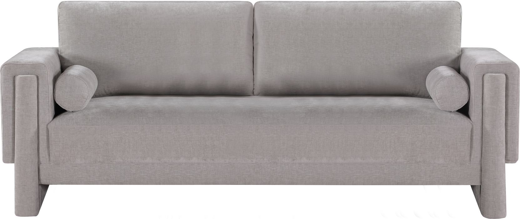 Meridian Furniture - Madeline 89" Grey Chenille Fabric Upholstered Sofa - 152Grey-S - GreatFurnitureDeal