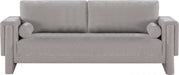 Meridian Furniture - Madeline 89" Grey Chenille Fabric Upholstered Sofa - 152Grey-S - GreatFurnitureDeal