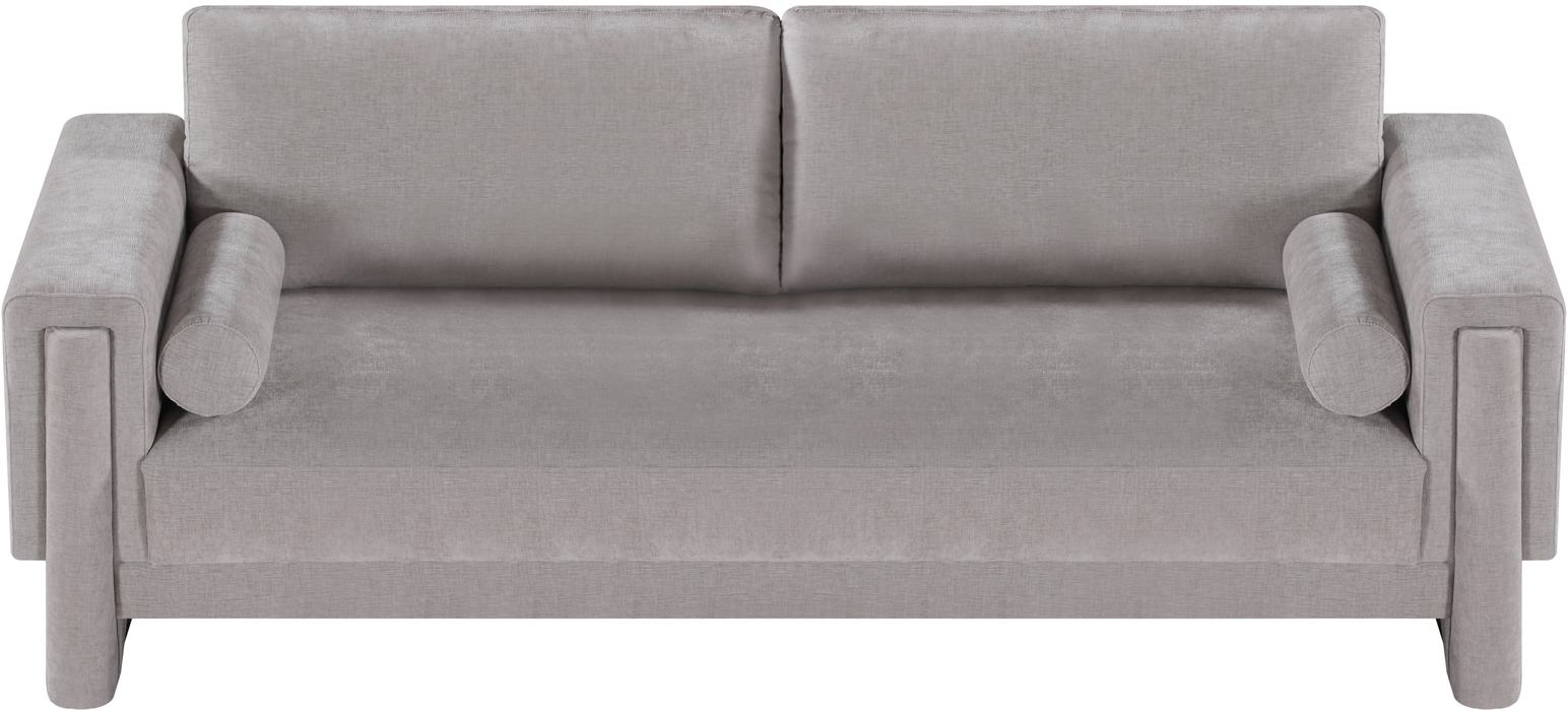 Meridian Furniture - Madeline 89" Grey Chenille Fabric Upholstered Sofa - 152Grey-S - GreatFurnitureDeal