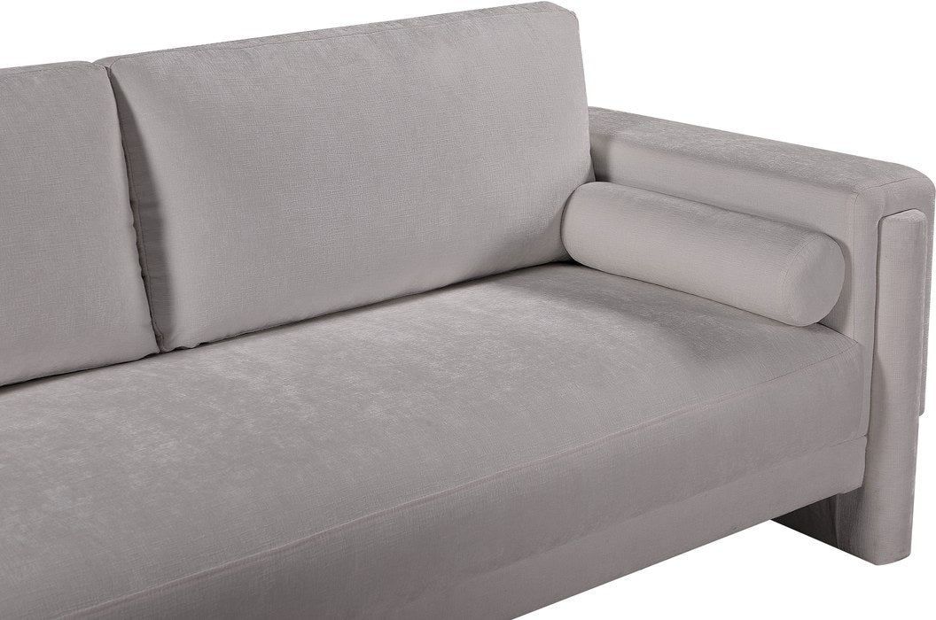 Meridian Furniture - Madeline 89" Grey Chenille Fabric Upholstered Sofa - 152Grey-S - GreatFurnitureDeal