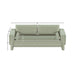 Meridian Furniture - Madeline 89" Mint Chenille Fabric Upholstered Sofa - 152Mint-S - GreatFurnitureDeal