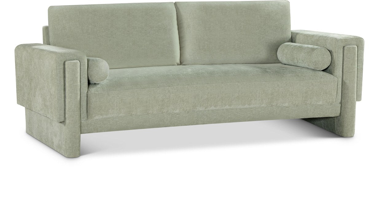 Meridian Furniture - Madeline 89" Mint Chenille Fabric Upholstered Sofa - 152Mint-S - GreatFurnitureDeal