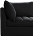 Meridian Furniture - Jacob 140" Velvet Upholstered 7 Piece Modular Sectional - 649Black-Sec7A - GreatFurnitureDeal