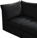 Meridian Furniture - Jacob 140" Velvet Upholstered 7 Piece Modular Sectional - 649Black-Sec7A - GreatFurnitureDeal