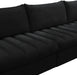 Meridian Furniture - Jacob 140" Velvet Upholstered 7 Piece Modular Sectional - 649Black-Sec7A - GreatFurnitureDeal
