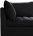 Meridian Furniture - Jacob 140" Velvet Upholstered 8 Piece Modular Sectional - 649Black-Sec8A - GreatFurnitureDeal