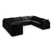 Meridian Furniture - Jacob 140" Velvet Upholstered 8 Piece Modular Sectional - 649Black-Sec8A - GreatFurnitureDeal