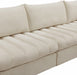 Meridian Furniture - Jacob 140" Velvet Upholstered 7 Piece Modular Sectional - 649Cream-Sec7A - GreatFurnitureDeal