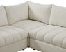 Meridian Furniture - Jacob 140" Velvet Upholstered 8 Piece Modular Sectional - 649Cream-Sec8A - GreatFurnitureDeal