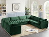 Meridian Furniture - Jacob 140" Velvet Upholstered 8 Piece Modular Sectional - 649Green-Sec8A - GreatFurnitureDeal
