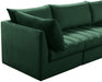 Meridian Furniture - Jacob 140" Velvet Upholstered 8 Piece Modular Sectional - 649Green-Sec8A - GreatFurnitureDeal