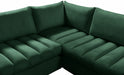 Meridian Furniture - Jacob 140" Velvet Upholstered 8 Piece Modular Sectional - 649Green-Sec8A - GreatFurnitureDeal