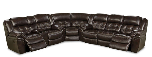 Motion Ease - Denver Reclining Console Sectional in Whiskey - 155-30 04 22-21 - GreatFurnitureDeal