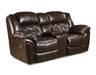 Motion Ease - Denver Reclining Console Loveseat in Brown - 155-22-21 - GreatFurnitureDeal