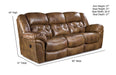 Motion Ease - Denver Power Sofa in Saddle - 155-39-15 - GreatFurnitureDeal