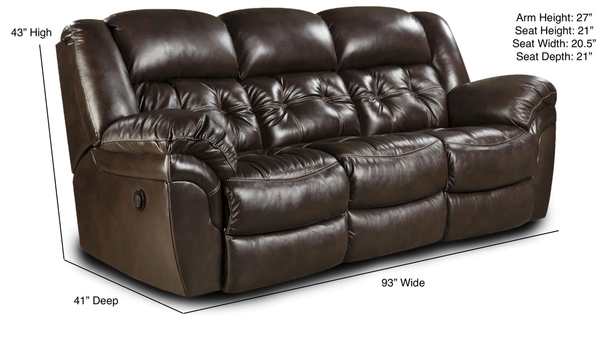 Motion Ease - Denver Power Sofa in Whiskey - 155-39-21 - GreatFurnitureDeal