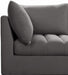 Meridian Furniture - Jacob 140" Velvet Upholstered 7 Piece Modular Sectional - 649Grey-Sec7A - GreatFurnitureDeal
