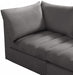 Meridian Furniture - Jacob 140" Velvet Upholstered 7 Piece Modular Sectional - 649Grey-Sec7A - GreatFurnitureDeal