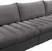Meridian Furniture - Jacob 140" Velvet Upholstered 7 Piece Modular Sectional - 649Grey-Sec7A - GreatFurnitureDeal