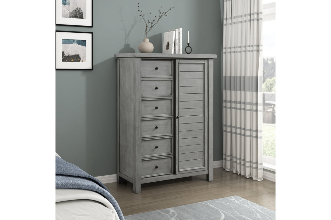 Homelegance - Logandale Wardrobe Chest in Antique Gray - 1559DG-10 - GreatFurnitureDeal