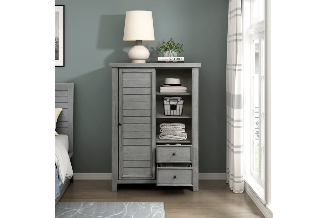 Homelegance - Logandale Wardrobe Chest in Antique Gray - 1559DG-10 - GreatFurnitureDeal
