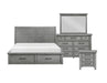 Homelegance - Logandale Queen Platform Bed with Storage Footboard and Side Rails in Antique Gray - 1559DG-1 - GreatFurnitureDeal