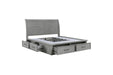 Homelegance - Logandale Queen Platform Bed with Storage Footboard and Side Rails in Antique Gray - 1559DG-1 - GreatFurnitureDeal