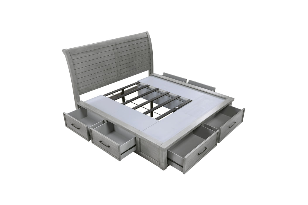 Homelegance - Logandale 3 Piece California King Platform Bedroom Set in Antique Gray - 1559DGK-1CK-3SET - GreatFurnitureDeal