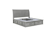 Homelegance - Logandale King Platform Bed with Storage Footboard and Side Rails in Antique Gray - 1559DGK-1EK - GreatFurnitureDeal