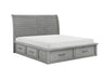 Homelegance - Logandale Queen Platform Bed with Storage Footboard and Side Rails in Antique Gray - 1559DG-1 - GreatFurnitureDeal