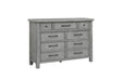 Homelegance - Logandale 9 Drawer Dresser and Mirror Set in Antique Gray - 1559DG-5-6 - GreatFurnitureDeal