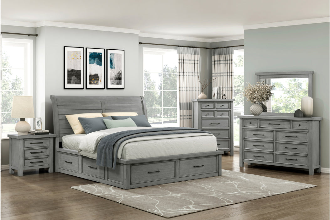 Homelegance - Logandale 9 Drawer Dresser and Mirror Set in Antique Gray - 1559DG-5-6 - GreatFurnitureDeal
