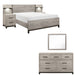Homelegance - Zephyr 5 Piece King Wall Panel Bedroom Set in 2-Tone - 1577K-1EK*WB-5SET - GreatFurnitureDeal