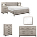 Homelegance - Zephyr 6 Piece California King Wall Panel Bedroom Set in 2-Tone - 1577K-1CK*WB-6SET - GreatFurnitureDeal