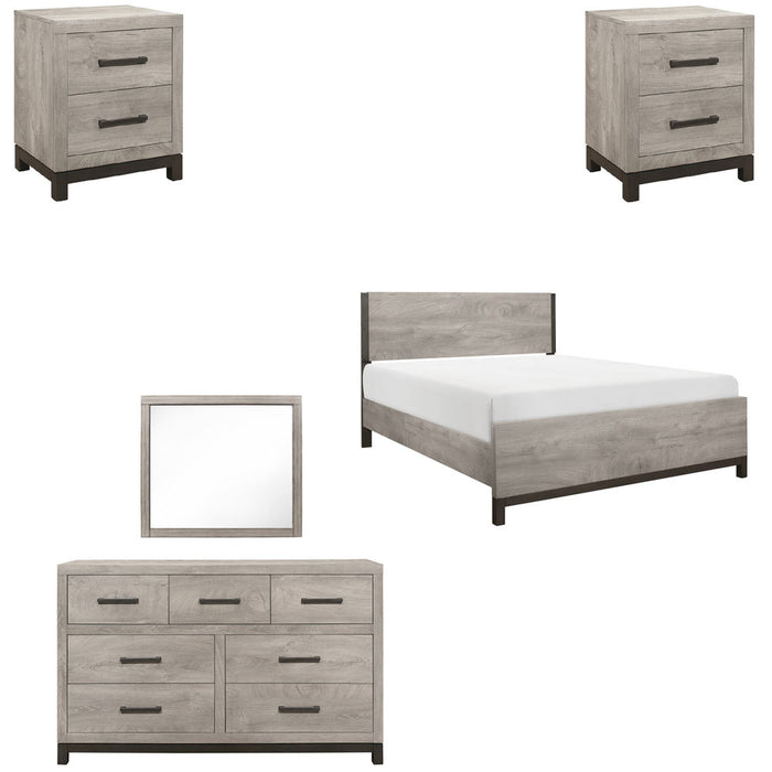 Homelegance - Zephyr 5 Piece Queen Bedroom Set in 2-Tone - 1577-1-5SET - GreatFurnitureDeal