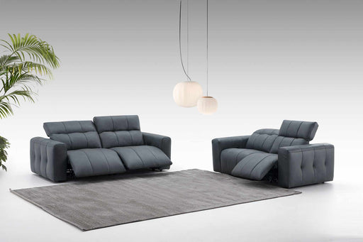 J&M Furniture - Prescott 2 Piece Leather Sofa Set in Dark Grey - 15788-SL - GreatFurnitureDeal