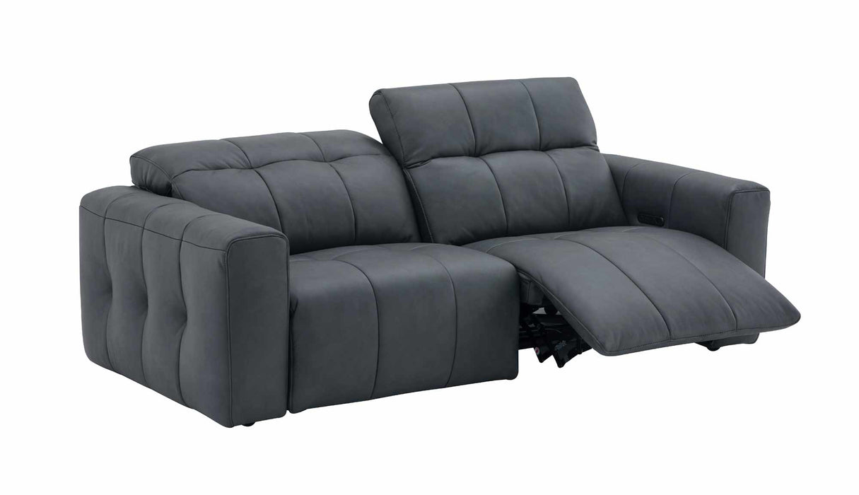 J&M Furniture - Prescott 2 Piece Leather Sofa Set in Dark Grey - 15788-SL - GreatFurnitureDeal