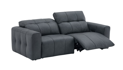 J&M Furniture - Prescott Leather Loveseat in Dark Grey - 15788-L - GreatFurnitureDeal