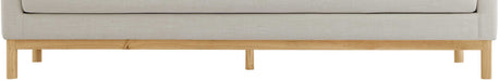 Meridian Furniture - Langham 89.5" Beige Linen Textured Fabric Upholstered Sofa - 157Beige-S - GreatFurnitureDeal
