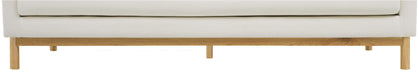 Meridian Furniture - Langham 89.5" Cream Linen Textured Fabric Upholstered Sofa - 157Cream-S - GreatFurnitureDeal