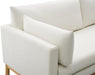 Meridian Furniture - Langham 89.5" Cream Linen Textured Fabric Upholstered Sofa - 157Cream-S - GreatFurnitureDeal