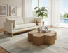 Meridian Furniture - Langham 89.5" Cream Linen Textured Fabric Upholstered Sofa - 157Cream-S - GreatFurnitureDeal