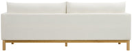 Meridian Furniture - Langham 89.5" Cream Linen Textured Fabric Upholstered Sofa - 157Cream-S - GreatFurnitureDeal