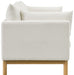 Meridian Furniture - Langham 89.5" Cream Linen Textured Fabric Upholstered Sofa - 157Cream-S - GreatFurnitureDeal
