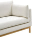Meridian Furniture - Langham 89.5" Cream Linen Textured Fabric Upholstered Sofa - 157Cream-S - GreatFurnitureDeal