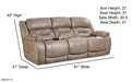 Motion Ease - Greer Double Reclining Power Sofa in Tan - 158-37-17 - GreatFurnitureDeal